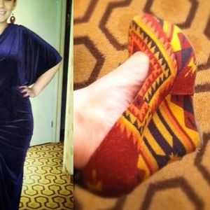 Steve Madden printed platform wedges